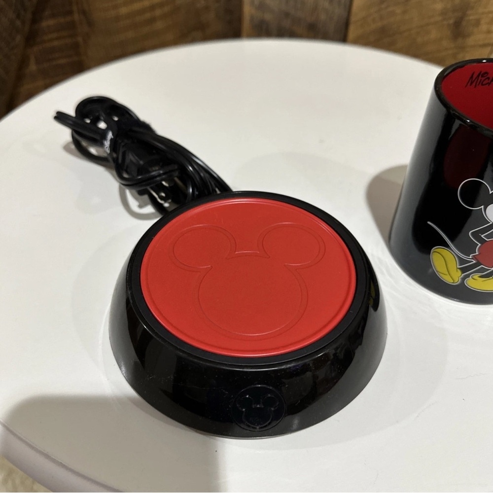 Disney Classic Mickey Mouse Coffee Mug with Electric Warmer 10oz Ceramic Cup - Picture 6 of 8